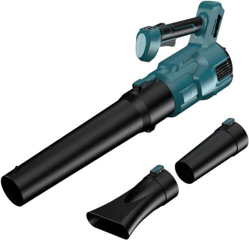Schnurloser Laubbläser für Makita 18V Akku, elektrischer Laubbläser mit bürstenlosem Motor, einstellbare 3 Geschwindigkeiten bis zu 52 m/s, handgeführter Laubbläser für Rasenpflege, Garten und