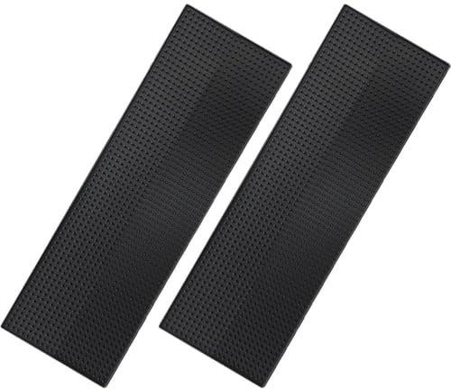 Fituenly 2 Stück Bar-Service-matten, Schwarze Barmatte, 60 X 20 cm, rutschfeste Whiskey-Kaffee-bar-matten, Untersetzer, Abtropfmatte, Überlaufmatte Für Bars, Küche, Restaurants