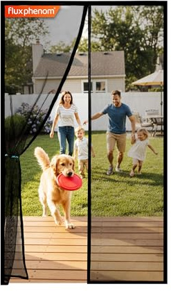 Flux Phenom Zanzariera Magnetica per Porta Finestra – 90x200 cm Rete Trasparente a Trama Fine, Kit di Facile Installazione per Uso in Due Stagioni, Resistente ai Graffi degli Animali e Anti-Insetti