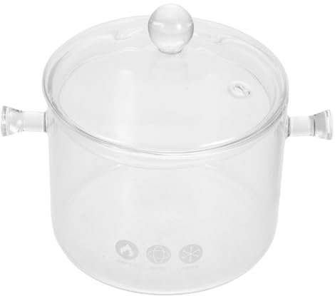 ibasenice Marmite Transparente Avec Couvercle Pour Mijoter Bol Verre Pour Cuisinière Ustensiles De Cuisine Pour Bouillir Des Soupes Et Préparer Des Plats