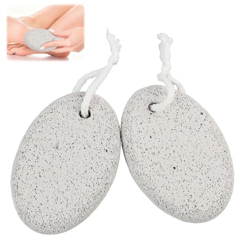Piedra pómez - Piedra pómez para limpieza vegana, 2 piezas, para depilación de callos, peeling para manos y pies