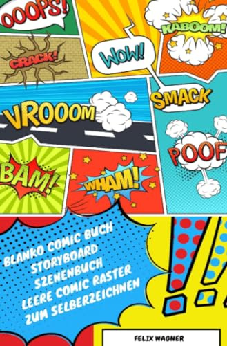 Blanko Comic Buch Storyboard Szenenbuch Leere Comic Raster zum Selberzeichnen