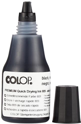 Colop schnelltrocknende Stempelfarbe schwarz, 146228, 25 ml