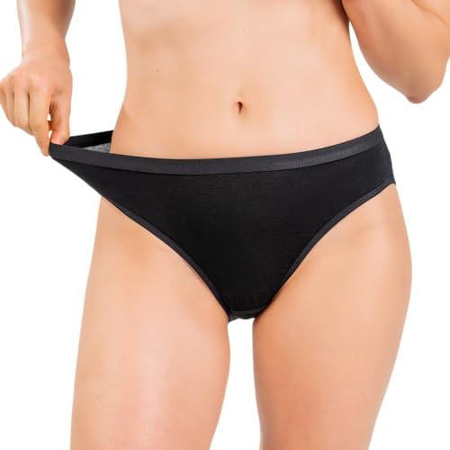 Woolly 95% Merino Wool Women's Bikini Panties for Travel & Everyday - M