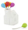 Balvi Forchettina aperitivo House Balloon Colore Bianco forchettine in Acciaio Inox per Dolci e Snack
