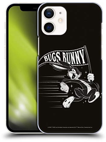 Head Case Designs Officially Licensed Looney Tunes Black And White Bugs Bunny Hard Back Case Compatible With Apple iPhone 12 Mini