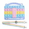 XZC Push Pop Fidget Case for Samsung Galaxy Tab A 2019 8.0 inch SM-T290/T295/T297 Kids Stylish Shockproof Tablet Cover with Pencil Holder Hand Strap Carrying Strap Kickstand (Samsung Galaxy Tab A 8.0)