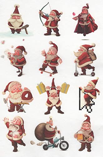 Zita´s Creative Rispapper A4 – rolig jultomte. Motiv halmsilke, halmsidenpapper, decoupage-papper