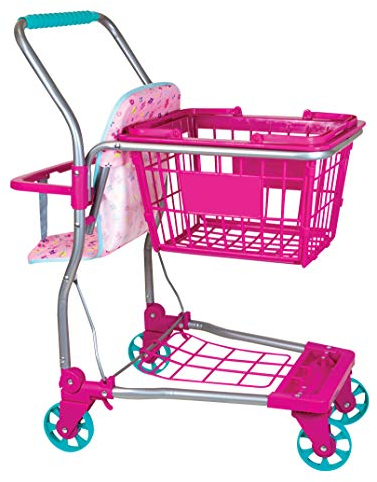 Einkaufswagen Lissi Puppen Shopping Cart mit Puppensitz und Korb