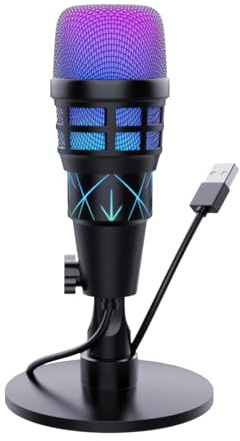 Salyeeluly Micrófono para PC - Micrófono USB para | Accesorios para Auriculares USB para Estudio De Grabación Auriculares Música Podcast Streaming