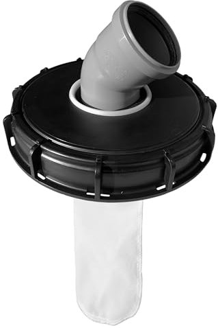 FN-Technik Filtre à eau de pluie IBC DN 225 HT DN 75 en nylon, HT DN 75 : coude DN 75 à 45°