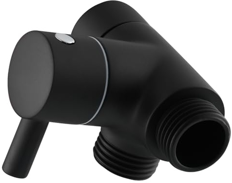 Tecmolog Dusche Adapter G1/2 Messing Umstellventil Ventil für Handbrause und Festen Sprühkopf,Schwarz,DSF007EB
