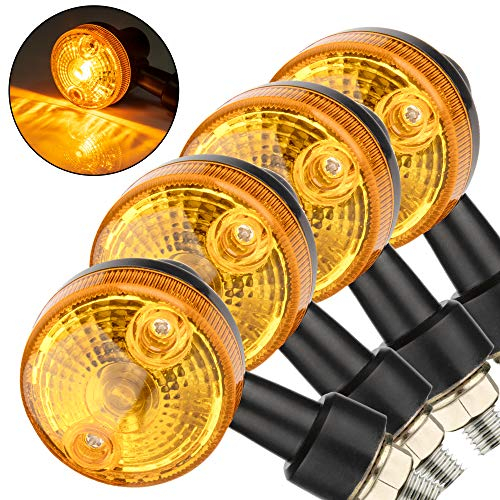 OFZVEO Motorrad Halogen Blinker Licht 12V Blinkerleuchten 4pcs Motorrad Blinker Licht Wasserdicht Universal GN125 Scooter Quad Cruiser Off Road