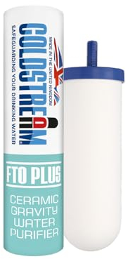 Coldstream FTO Plus Cartouche de filtre à eau fiable pour installation facile Remplacement Berkey Filtre à gravité en céramique pour systèmes en acier inoxydable