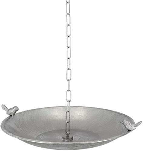 Rivanto® Regenwasserkette mit Vogeltränke, Vogelbad, Vogelfutterschale Ø40 cm, Gartendekoration