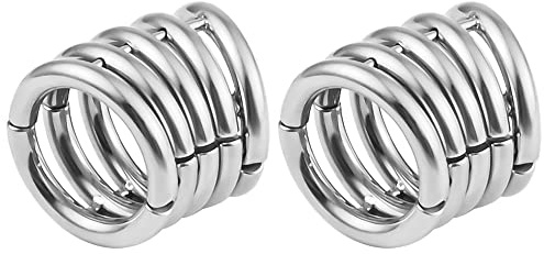 Vankula öronvikter hängare för sträckta öron stapla ringar tunga tunnlar pluggar mätare expanderare rostfritt stål piercing smycken för män kvinnor 4 mm 6 mm 12 mm