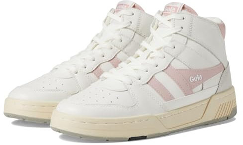 Gola Allcourt - Zapatillas Tenis altos para mujer, Blanco/rosa tiza, 37 EU