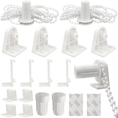 luckaide 18 Stück Klemmfix Halterung, Rollo Halterung Fenster, Klemmhalter für Rollos, Klemmträger für Doppelrollo, Ersatzteile Rollo Klemmfix Für Double Roller Blind,Blackout Roller Blind （2 Kit）
