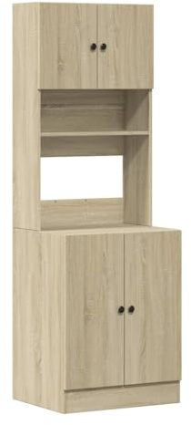 vidaXL - Armario de cocina (roble Sonoma, 60 x 50 x 180 cm), diseño de madera
