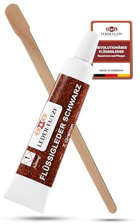 Leder-Futzi® Flüssigleder Reparatur 7g Schwarz für Auto und Möbel Flexible Lederreparatur bei Rissen Kratzern und Beschädigungen, Made in Germany