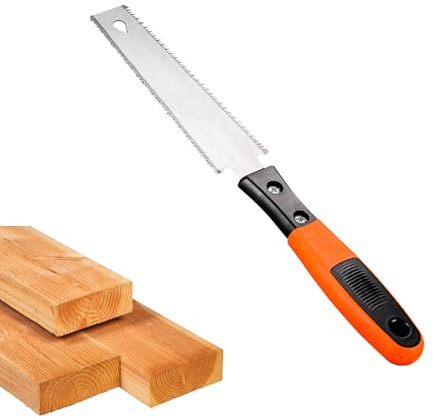 Scie Japonaise,Pour La Coupe Fine DuBois, À Coupe Affleurante À Double Tranchant, ScieÀ Traction À Dents Fines Avec Manche En Bois Pour L'Élagage Et LaCoupe D'outils De Travail Du Bois