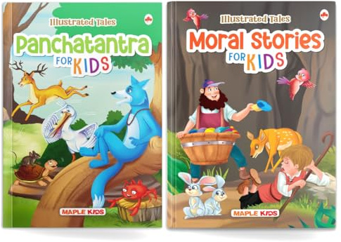 Story Books for Kids - Panchatantra and Moral Stories - Illustrated Stories for Children - Bedtime Stories - Age 2+ Years - Read Aloud to Infants, Toddlers - Hardbound Book