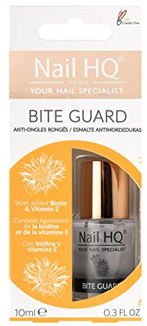 Nail HQ Bite Guard 10ml – Anti-Biting Nail Treatment & Thumb Sucking Deterrent with Biotin, Caffeine & Vitamin E for Natural Nail Growth – Vegan & Cruelty-Free Nail Biting Polish