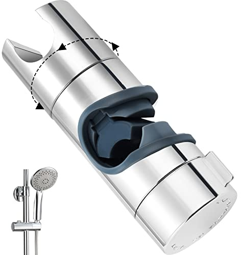 BBLIKE - Soporte para cabezal de ducha, repuesto ajustable de 16 a 19 mm, soporte de ducha cromado (16-19 mm), color gris