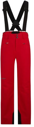 Ziener Kinder AXI Ski-Hose/Schnee-Hose | wasserdicht, Träger, PFC frei, red Salsa, 164