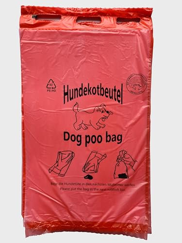 Sperling - Hundekotbeutel - ÖKO - Rot bedruckt Schwarz - abreissbar - 20 x 32 cm (1000 Stück)