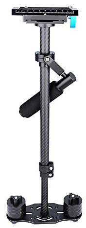 EBTOOLS para estabilizador de cámara Estabilizador de Mano de Fibra de Carbono con Placa de liberación rápida para cámaras DSLR (Negro)