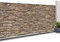 IDMarket - Brise Vue occultant 1 x 10 M Motif Pierre Marron 160 GR/m²