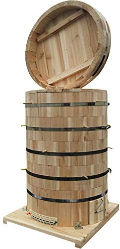 WINGOFFLY Bienenkorb, 5 Ebenen, aus Holz, komplettes Bienenstock-Box-Set (34 cm D x 62 cm)