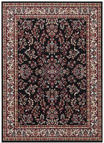 HANSE Home Alfombra de salón de Pelo Corto Orient - Zabul Aspecto Persa, Alfombra Oriental para Comedor, salón, Dormitorio, Negro, 120 x 160 cm