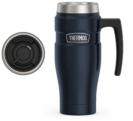 Thermos Stainless King Vacuum-Insulated Travel Mug, 16 Ounce, Midnight Blue