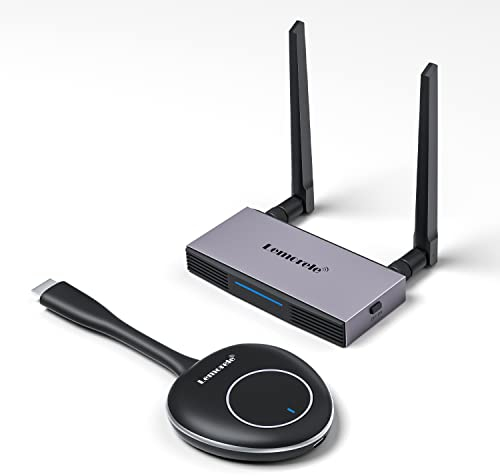 Wireless HDMI Transmitter and Receiver,Lemorele 5G Drahtlos Ubertragen,164FT/50M HDMI Funkübertragung Supports 8 TXS to 1 RX for Streaming Video Audio File von PS5,Laptop, PC zu HDTV,Projektor