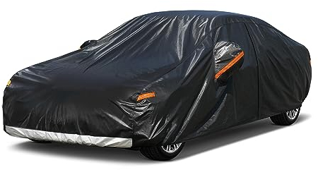 GUNHYI Autoabdeckung Wasserdicht und atmungsaktiv, Abdeckplane Geeignet für Audi A3, Peugeot 308 CC, VW EOS, Vollgarage Autoplane mit 7 Schichten Material zum Schutz vor Schnee, Sonne.(Bis zu 450 cm)