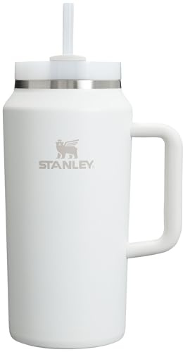 STANLEY Quencher H2.0 FlowState Stainless Steel Vacuum Insulated Tumbler with Lid and Straw for Water, Iced Tea or Coffee, Smoothie and More, Frost, 64oz