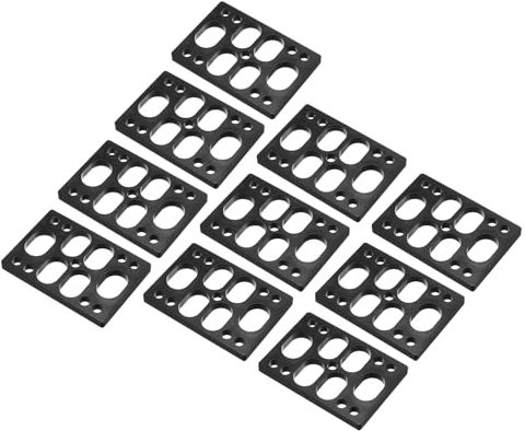 PATIKIL 1/4(6mm) Skateboard Riser Pads, 10 Stück Kunststoff Skateboard Riser Pads mit geneigter Keilform für Skateboard Trucks, Schwarz