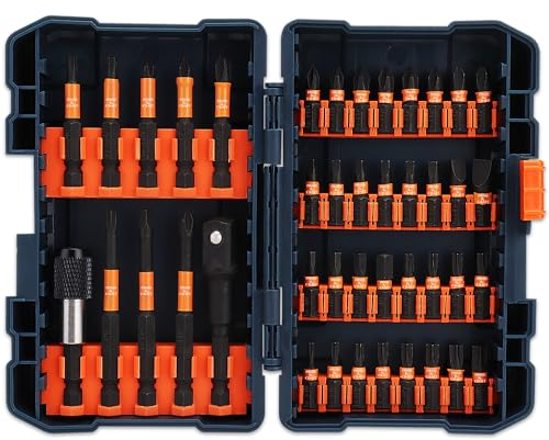 PRIDE&CRAFT 42 Stück Schlagschrauber Bit Satz, Magnetischer Steckschlüssel-Satz - S2 Stahl Schraubendreher Bit Satz, Bits für Bohrmaschinen Werkzeugsatz