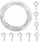 3M Alambre de Cortina con 4 Ganchos y 4 Ojos,Blanco Cortinas Cuerdas Cortinas Accesorios,Alambre para Cortina,Cable de Cortina Blanco,para Cortinas Cuerdas Cortinas