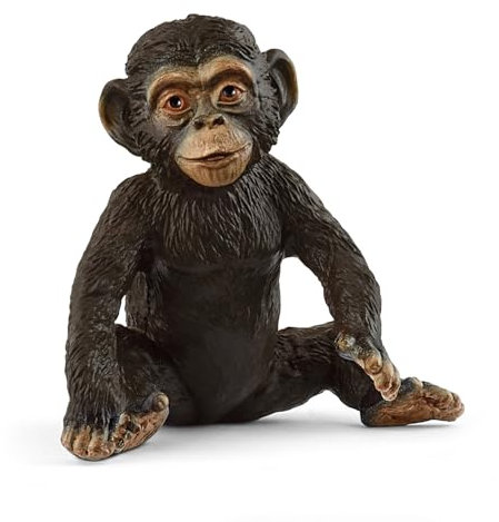 Schleich Wild Life - 5cm Baby Chimpanzee Toy Figurine. Realistic, Hand-Painted Hard Animal Toys for Boys and Girls. Durable Educational Figure for Fun Imaginative Play. Kids and Toddlers Ages 3+ 14884