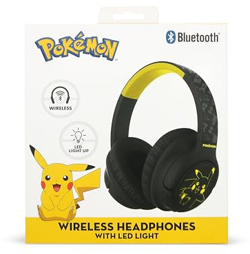 OTL Technologies Auriculares INALÁMBRICOS Pokemon Pikachu Plegables con LUZ LED