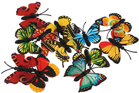 JWQFBC Lotti di 12 Simulazione Farfalla Figure Modello Animale Giocattolo per Bambini Regalo, 1 Set