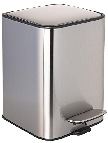 Erreke Pedalhink Badrum 3L, WC-papperskorg i Rostfritt Stål med Mjukstängningslock, Uttagbar Innerhink, Matt Fingeravtryckssäker Beläggning, Modern och Tålig Design