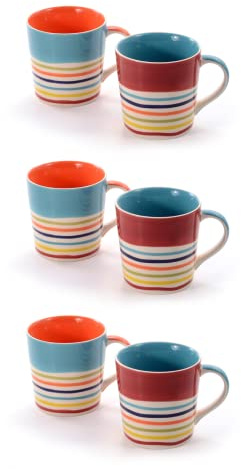 3 x NY teemando® mugg Tinka keramik, 2-vägs 0,4 l = 6 koppar