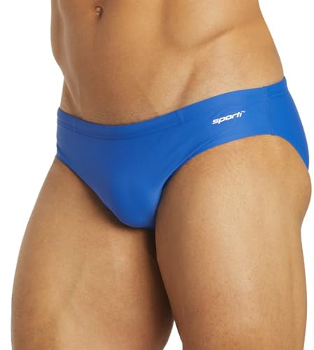Sporti Solid Swim Brief Swimsuit - Royal - 34