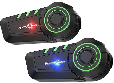FreedConn Motorcycle Bluetooth Headset KY Bluetooth Helmet Intercom Motorcycle Communication Systems with CVC Noise Cancellation Stereo Music IP65 for Full/Half Face Helmet Basic Single People Use