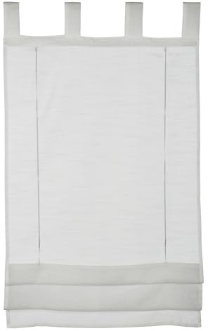 GARDINIA Raffrollo, Transparenter Voile-Stoff, Schlaufen, Weiß, 80 x 140 cm
