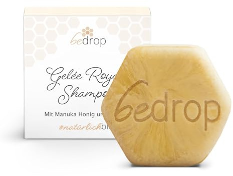 bedrop 3x Festes Shampoo mit Gelée Royale, Manuka Honig & Propolis für brüchiges, sanftes & gesundes Haar, feste Haarseife - 65g - 3er Set zum Sparpreis